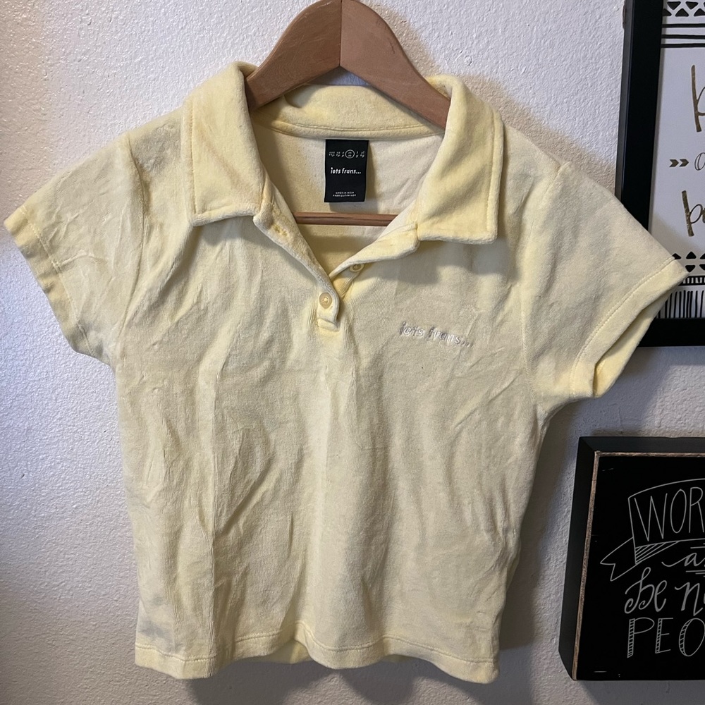 Yellow medium crop top